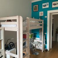 Letto a soppalco Flexa in pino massiccio