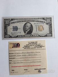 10 dollari  1934 A Occ.America Sicilia periz.QFDS