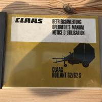 Claas ROLLANT 62/62S manuale uso manutenzione