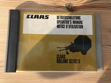 Claas ROLLANT 62/62S manuale uso manutenzione