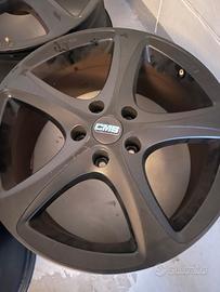 4 Cerchi in Lega CMS C12 da 18" nero opaco