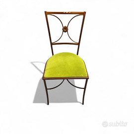 Sedia Vintage Stile Chiavarina Hollywood Regency (