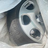 4 cerchi in lega AUDI + gomme Continetal