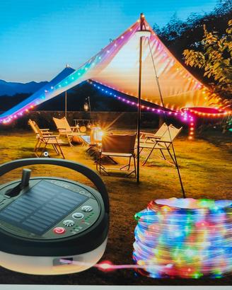 Guirnalda LED Camping 10m 130 LED Solare/USB – Lan