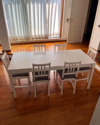 Tavolo allungabile ikea EKEDALEN + 6 sedie STEFAN