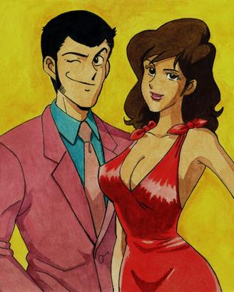 disegno acquerello Lupin 