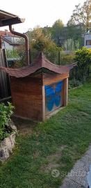 CASETTA GIARDINO in LEGNO MASSICCIO TETTO A PAGODA