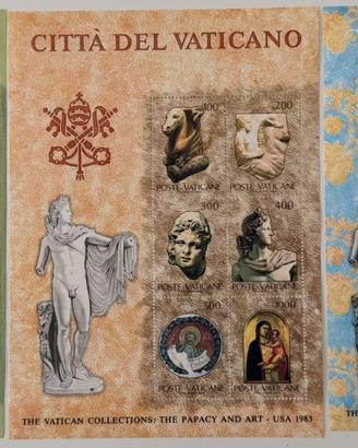 Francobolli Vaticano 3 foglietti