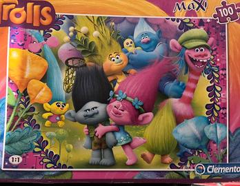 puzzle maxi trolss clementoni 100 pezzi
