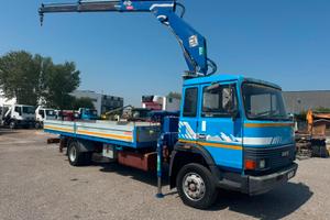 IVECO 115 - 17 CASSONE + GRU PM 10002 DIETRO CABIN