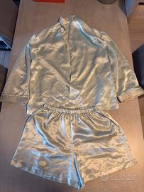 Completo satin effetto seta donna-pigiama