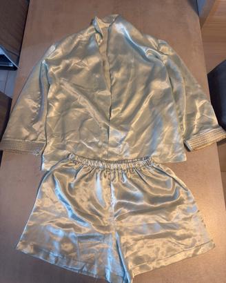 Completo satin effetto seta donna-pigiama