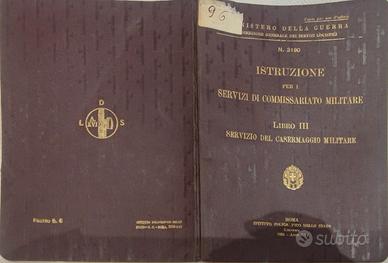 1938 Ministero della Guerra materiali dei militari