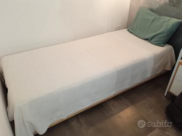 letto Ikea MANDAL 90X200 con materasso 