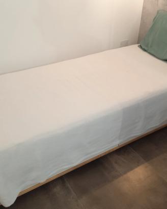 letto Ikea MANDAL 90X200 con materasso 