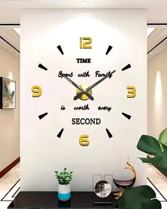 orologio a muro dorato 