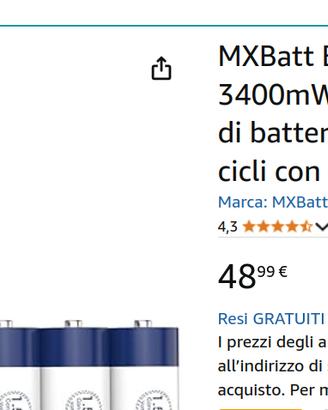 Caricabatterie e 8 Batterie Litio AA - NUOVO