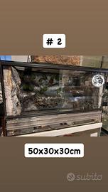 Teche in vetro con sfondo e accessori vari prezzi