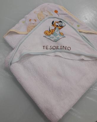set 2 accappatoi neonato 