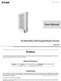 Modem Router - Bianco D-Link DVA-5592 Wi-Fi VoIP V