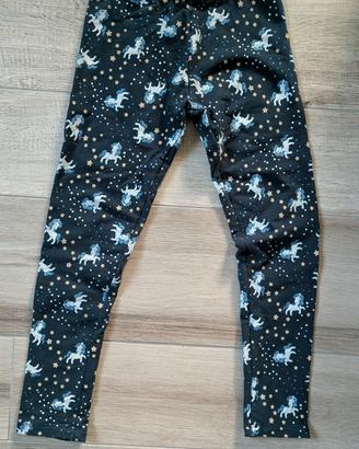 leggins bambina fantasia unicorno 