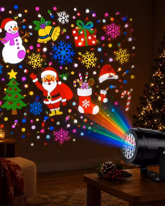 Proiettore Natale Esterno LED 16 Motivi Natale