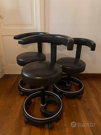 Tre sedie da dentista vintage