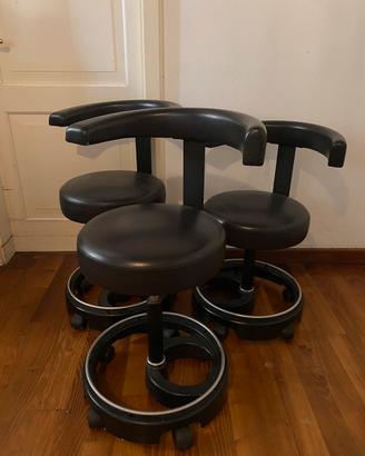 Tre sedie da dentista vintage
