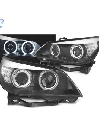 FARI XENON BMW E60 03-07 ANGEL EYES CCFL FONDO NER
