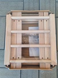 IKEA HUTTEN PORTABOTTIGLIE LEGNO 9 SCOMPARTI