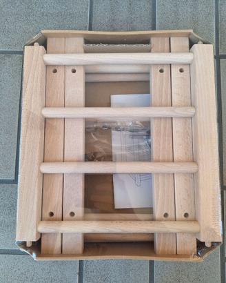 IKEA HUTTEN PORTABOTTIGLIE LEGNO 9 SCOMPARTI