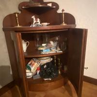 Mobile angoliera Legno angolare due ante bombata