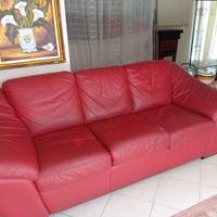 Divano Letto pelle pura seminuovo
