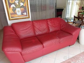 Divano Letto pelle pura seminuovo