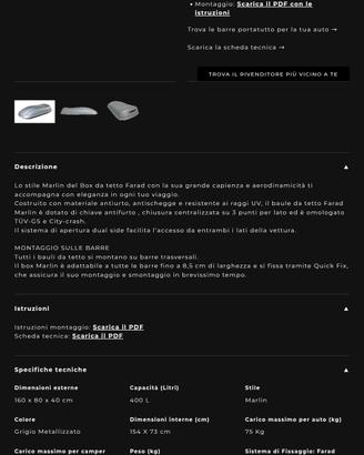 Baule da tetto per auto
