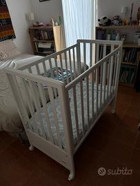 Culla Foppapedretti bianca con ruote