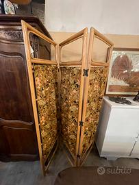 separè in bambù vimini 3 ante 50x180