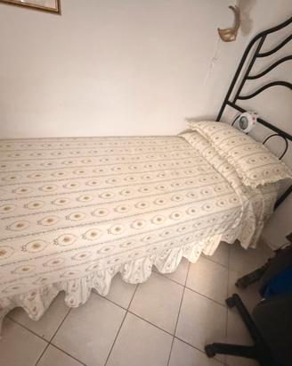LETTO FERRO BATTUTO + rete e materasso