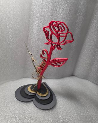  ared Decorazione: Rosa e la scritta MOM.