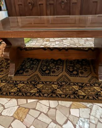 Tavolino da salotto in Legno e vetro
