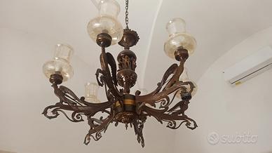 Lampadario in bronzo/ottone