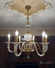 Lampadario cristallo 6 luci