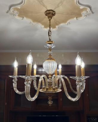 Lampadario cristallo 6 luci