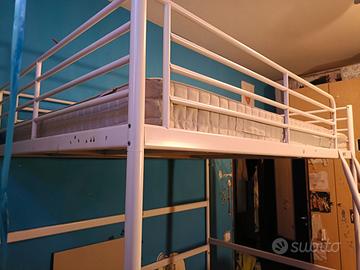 Letto a soppalco matrimoniale in ferro IKEA