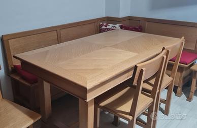 tavolo e sedie rovere massello