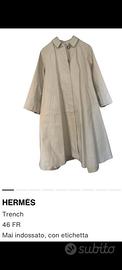 trench Hermes vintage nuovo con etichetta 