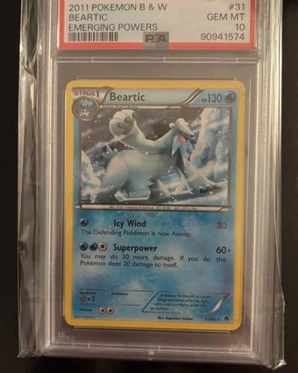 RIBASSO Pokemon Beartic ENG PSA10 unica al mondo