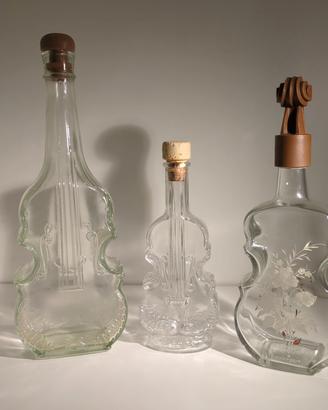 Set di 3 Bottiglie per liquore - strumenti ad arco