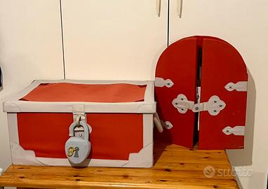 Contenitore/ baule gioco bambini con specchiera