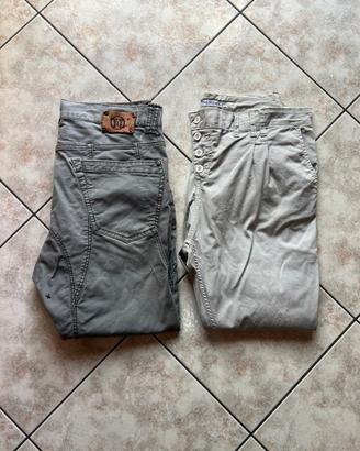Lotto 2 Pantaloni lunghi Grigi da Uomo taglia 36